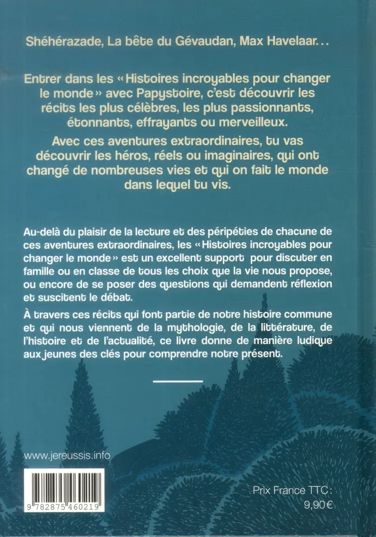 Verso de l'album Histoires incroyables pour changer le monde