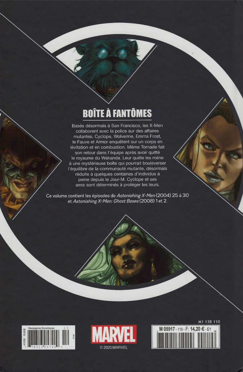 Verso de l'album X-Men - La Collection Mutante Tome 110 Boîte à fantômes