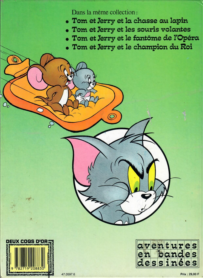 Verso de l'album Tom et Jerry 4 Tom et Jerry et le fantôme de l'Opéra