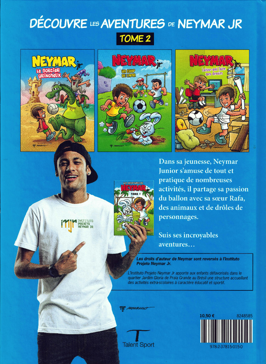 Verso de l'album Les aventures de Neymar Jr Tome 2