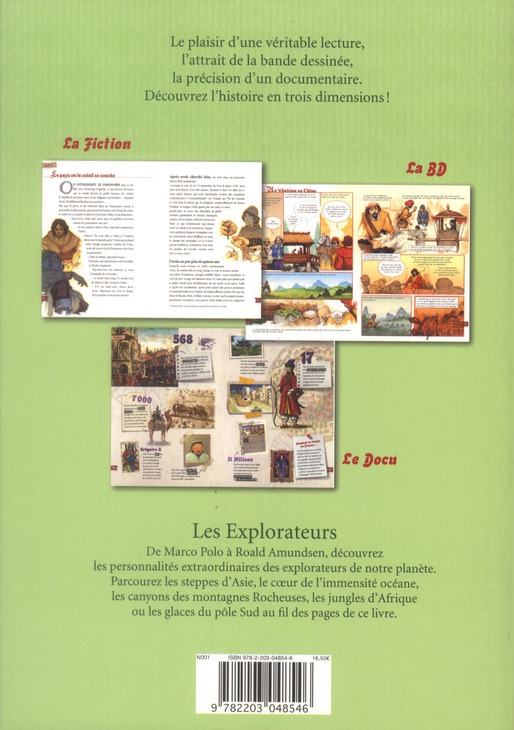 Verso de l'album C'est leur histoire 2 Les Explorateurs