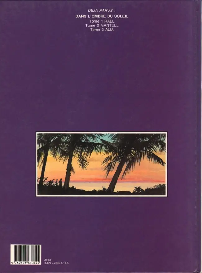 Verso de l'album Dans l'ombre du soleil Tome 3 Alia