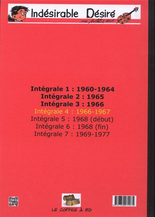 Verso de l'album L'indésirable Désiré Intégrale 4 1966-1967