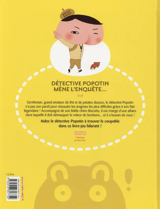 Verso de l'album Détective Popotin Tome 1 Détective Popotin mène l'enquête...