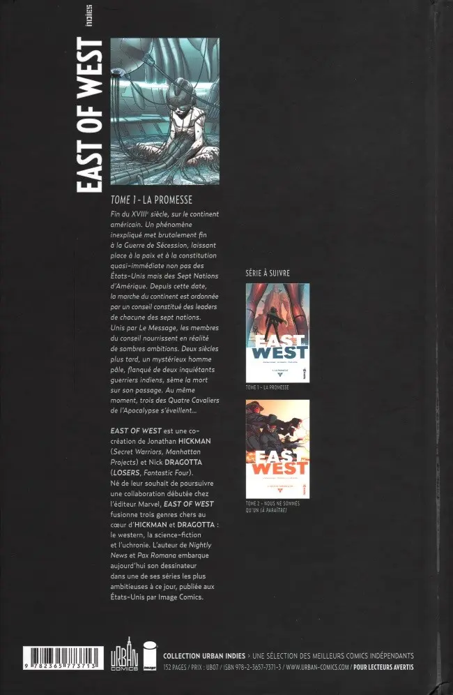 Verso de l'album East of West 1 La Promesse