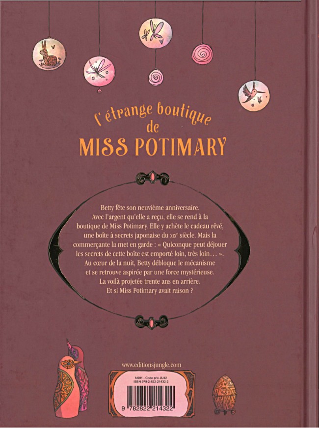 Verso de l'album L'Étrange boutique de Miss Potimary Tome 1 La boîte à secrets