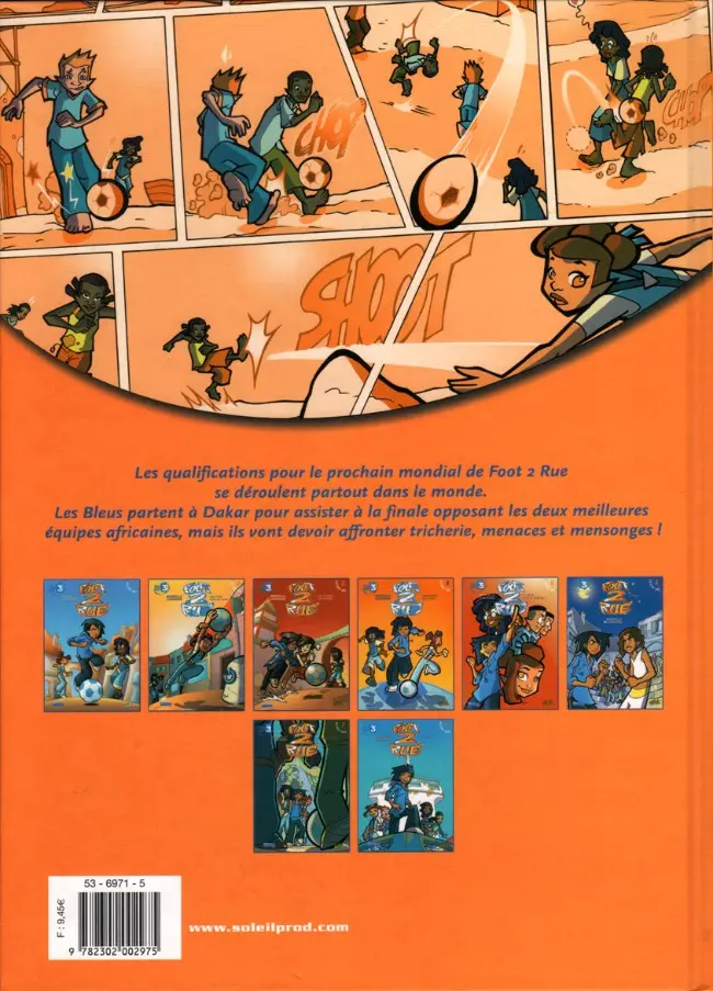Verso de l'album Foot 2 rue Tome 8 Dakar