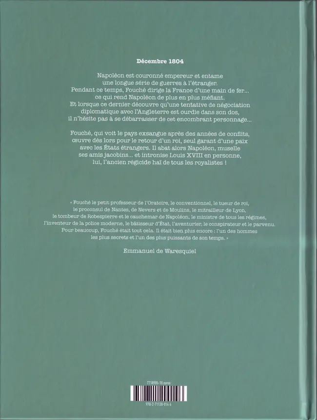 Verso de l'album Fouché Tome 3 L'homme d'État