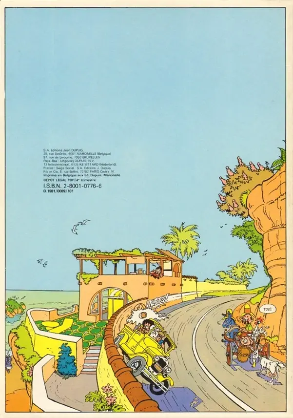 Verso de l'album Franka Dupuis Tome 1 Le musée du crime