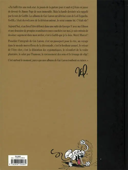 Verso de l'album Gai-Luron L'Intégrale Volume 1