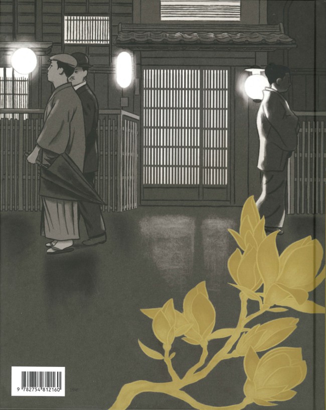 Verso de l'album Geisha, ou le jeu du shamisen Première partie