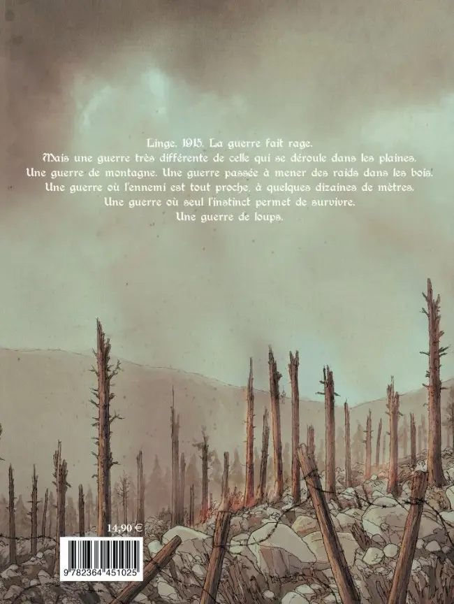 Verso de l'album La Guerre des loups