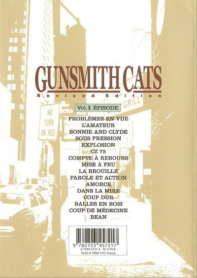 Verso de l'album Gunsmith Cats Burst Revised Edition Tome 1
