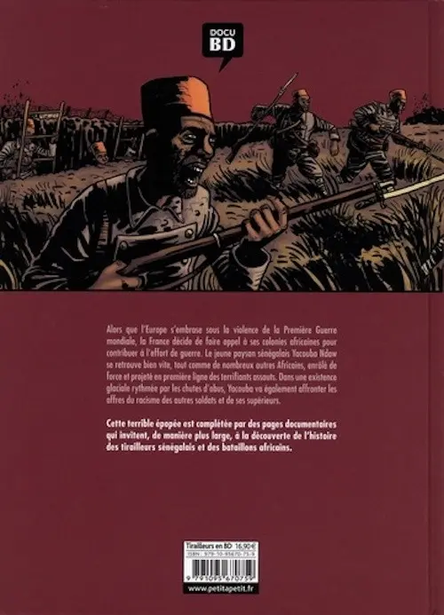 Verso de l'album Histoire des tirailleurs sénégalais