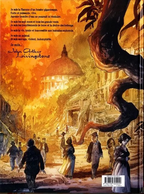 Verso de l'album John Arthur Livingstone - Le Roi des singes Tome 1