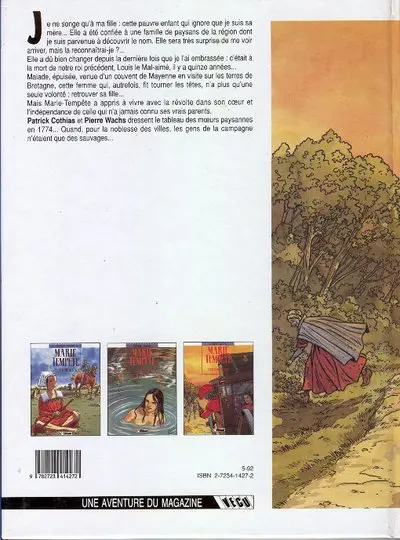 Verso de l'album Marie Tempête Tome 3 Les embuscades