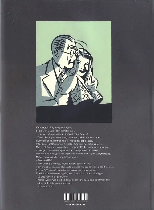 Verso de l'album Noir