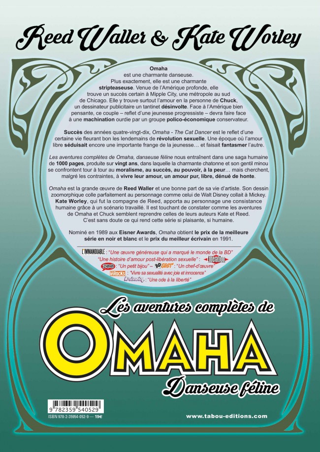 Verso de l'album Les aventures complètes de Omaha danseuse féline Tome 2