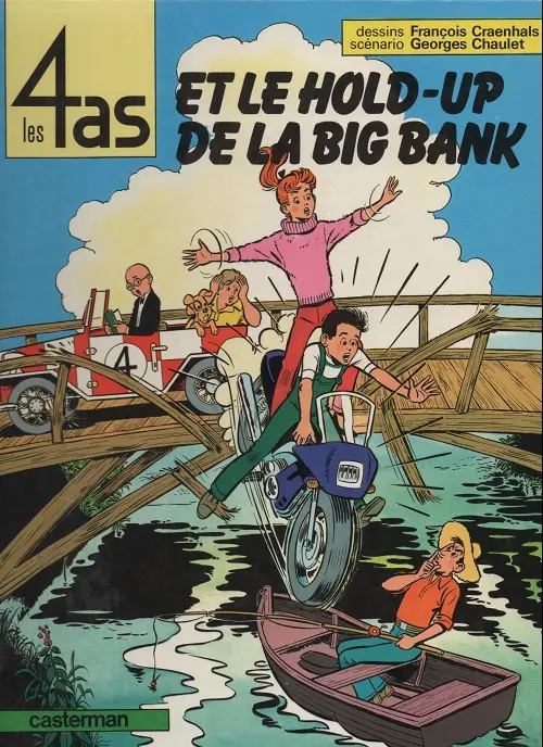 Couverture de l'album Les 4 as Tome 22 Les 4 as et le hold-up de la Big Bank