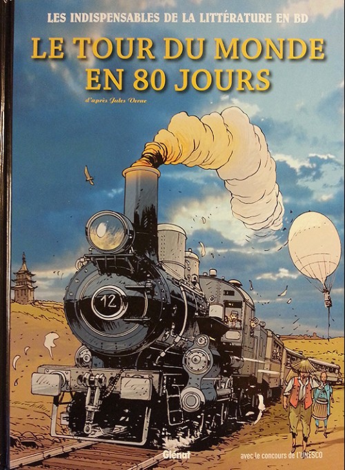 Couverture de l'album Les Indispensables de la Littérature en BD Tome 2 Le Tour du monde en 80 jours