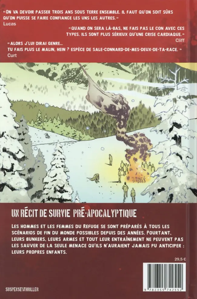 Verso de l'album Sheltered Sheltered - Un récit pré-apocalyptique