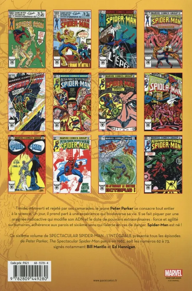 Verso de l'album Spectacular Spider-Man Tome 6 1982