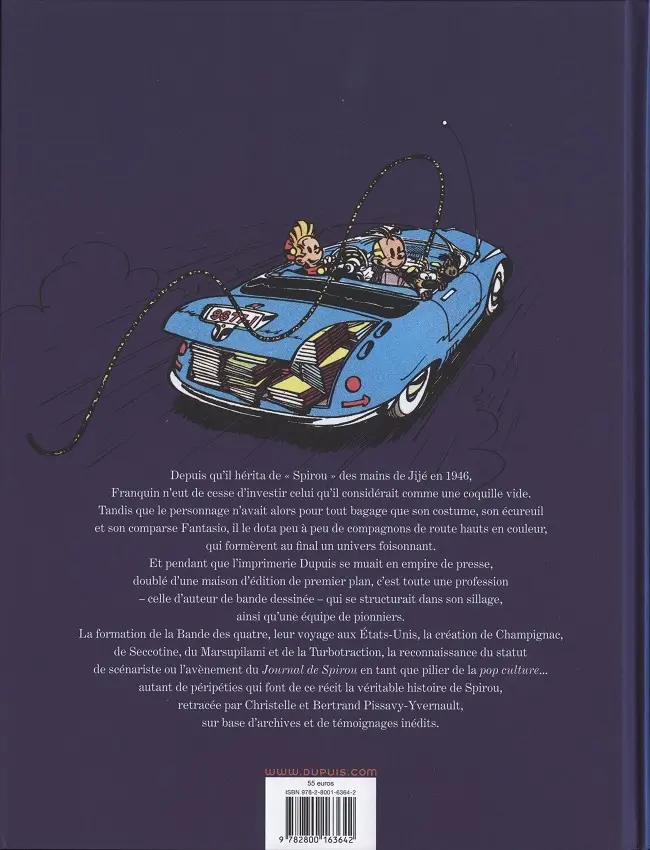 Verso de l'album La Véritable Histoire de Spirou Tome 2 1947-1955