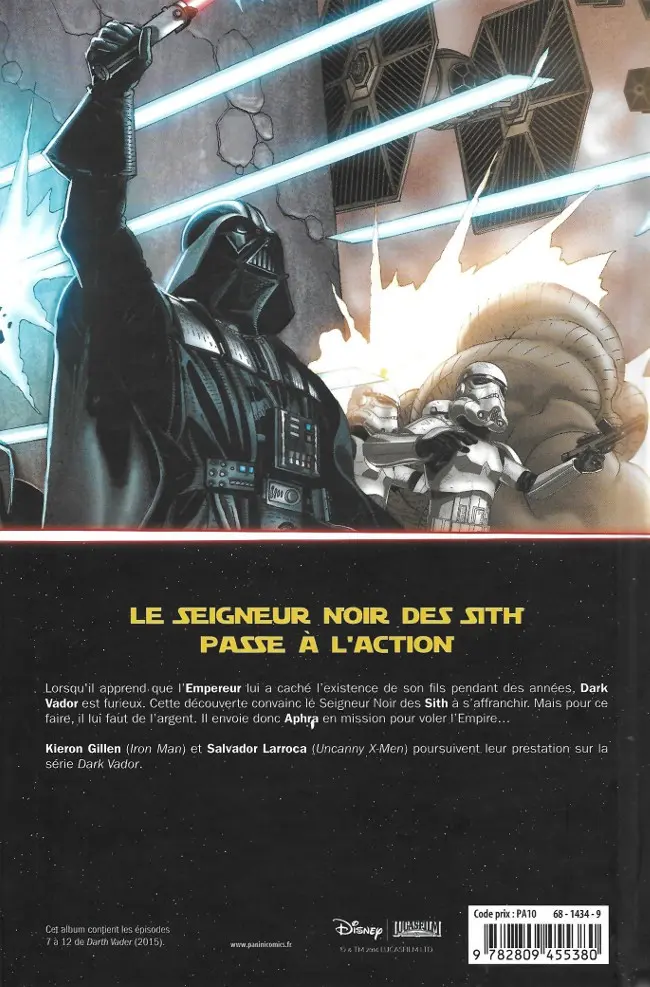 Verso de l'album Star Wars - Dark Vador Tome 2 Ombres et mensonges