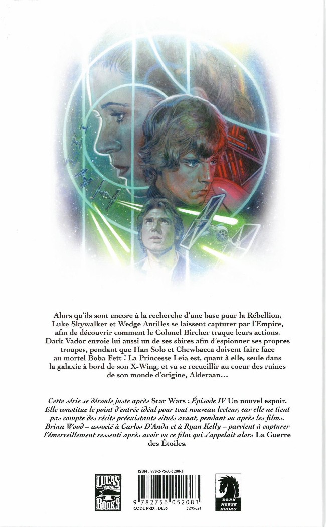 Verso de l'album Star Wars Tome 2 Haute Trahison