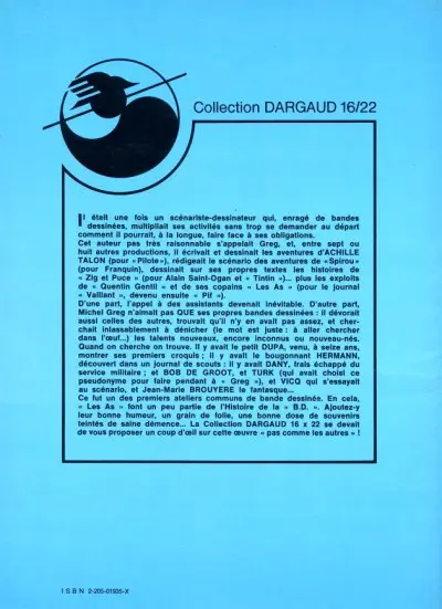 Verso de l'album Les As Tome 4 Les As et l'alchimiste