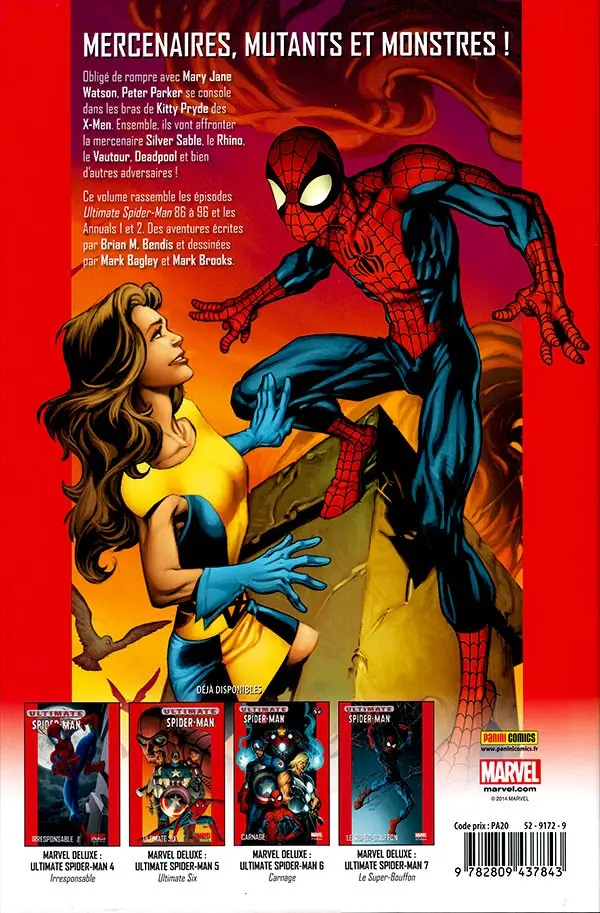 Verso de l'album Ultimate Spider-Man Tome 8 Silver Sable