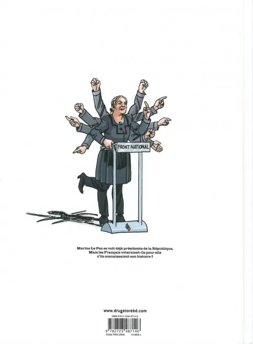 Verso de l'album La Vie secrète de Marine Le Pen
