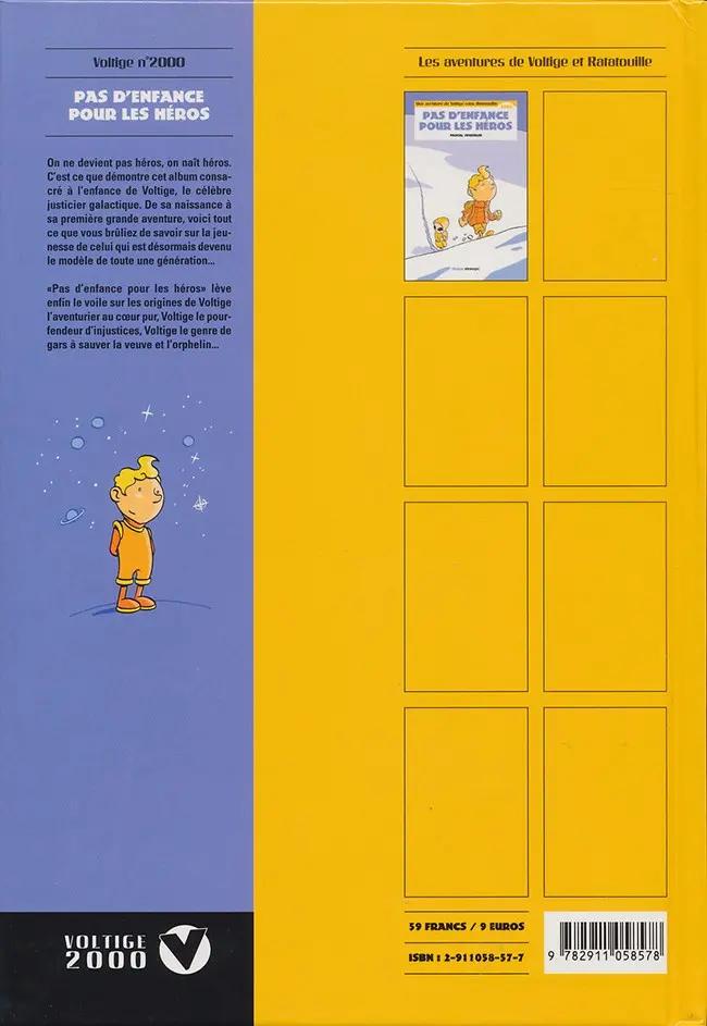 Verso de l'album Voltige sans Ratatouille Tome 1 Pas d'enfance pour les héros