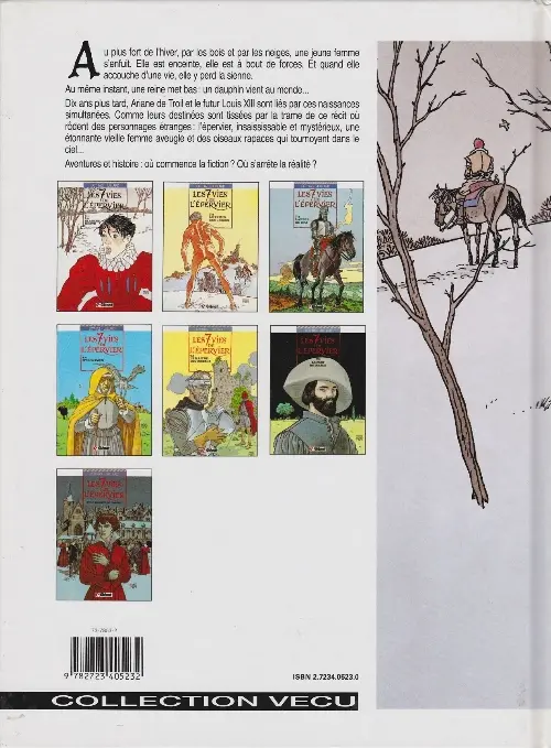 Verso de l'album Les 7 Vies de l'Épervier Tome 1 La blanche morte