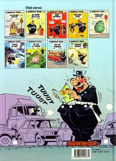 Verso de l'album L'Agent 212 Tome 8 Pas de panique