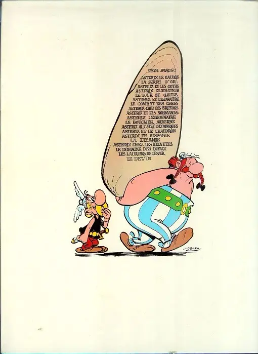 Verso de l'album Astérix Tome 9 Astérix et les Normands