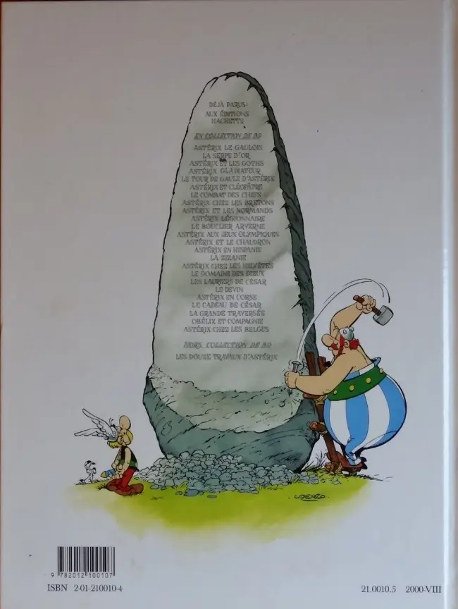 Verso de l'album Astérix Tome 10 Astérix légionnaire