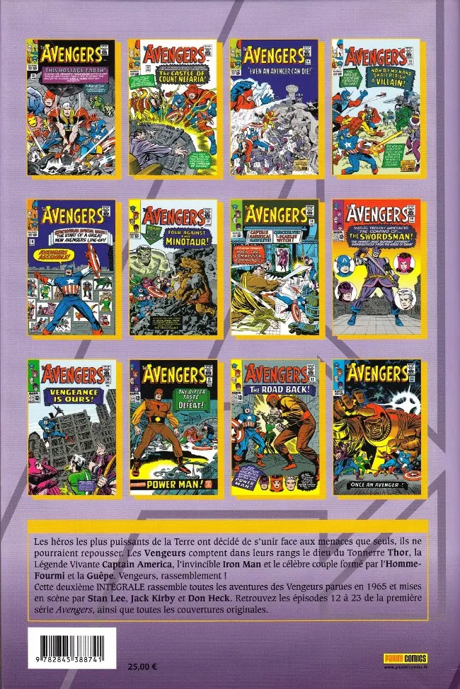 Verso de l'album The Avengers - L'intégrale Tome 2 1965