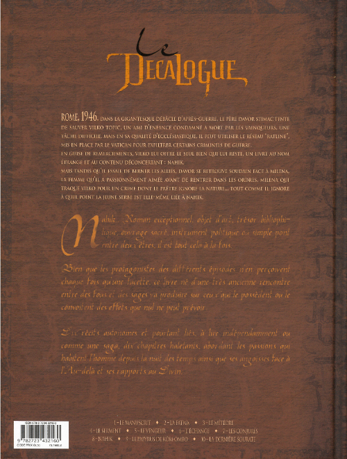 Verso de l'album Le Décalogue Tome 4 Le serment