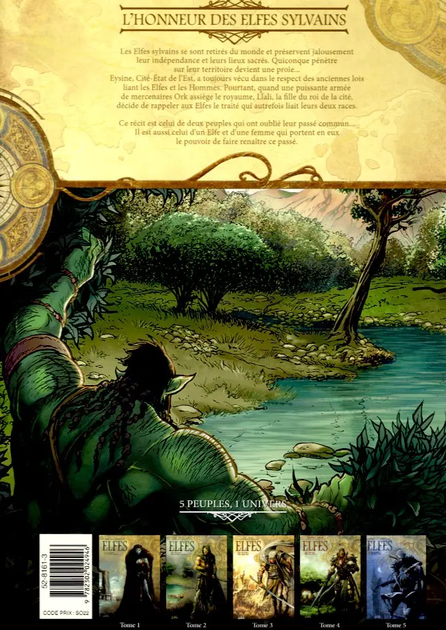 Verso de l'album Elfes Tome 2 L'Honneur des Elfes sylvains