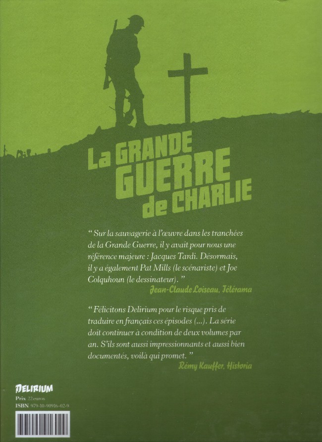 Verso de l'album La Grande Guerre de Charlie Volume 3 La bataille de la Somme - 3