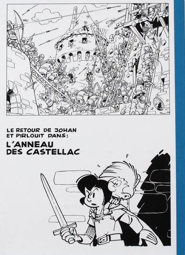 Verso de l'album Johan et Pirlouit Tome 10 La guerre des 7 fontaines
