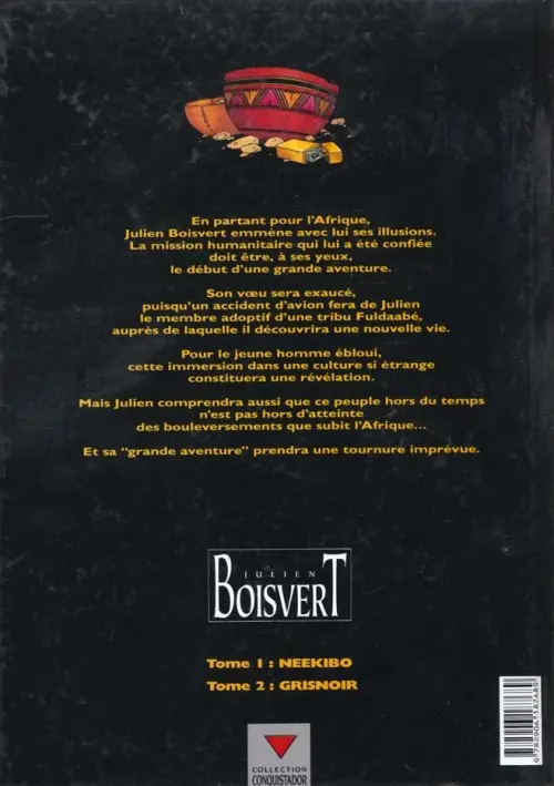 Verso de l'album Julien Boisvert Tome 1 Neêkibo