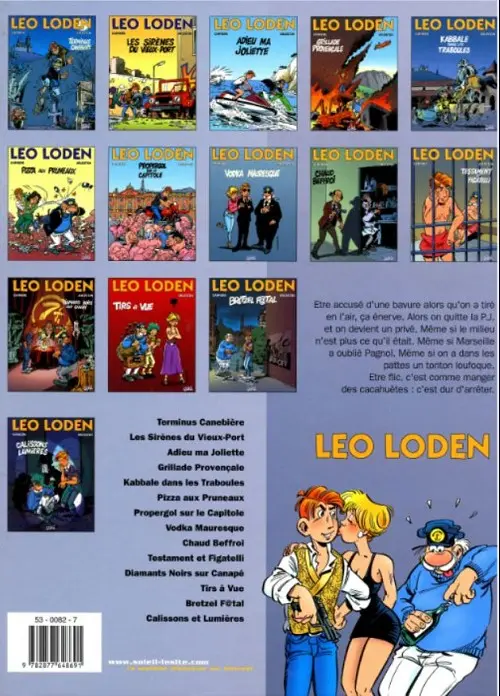 Verso de l'album Léo Loden Tome 1 Terminus Canebière