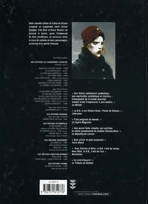 Verso de l'album Partie de chasse