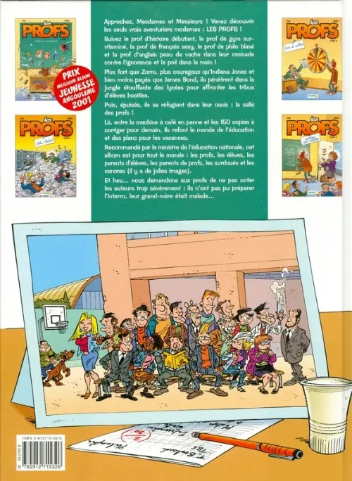 Verso de l'album Les Profs Tome 3 Tohu-bahut