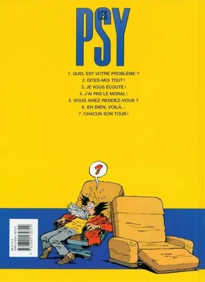 Verso de l'album Les Psy Tome 3 Je vous écoute !
