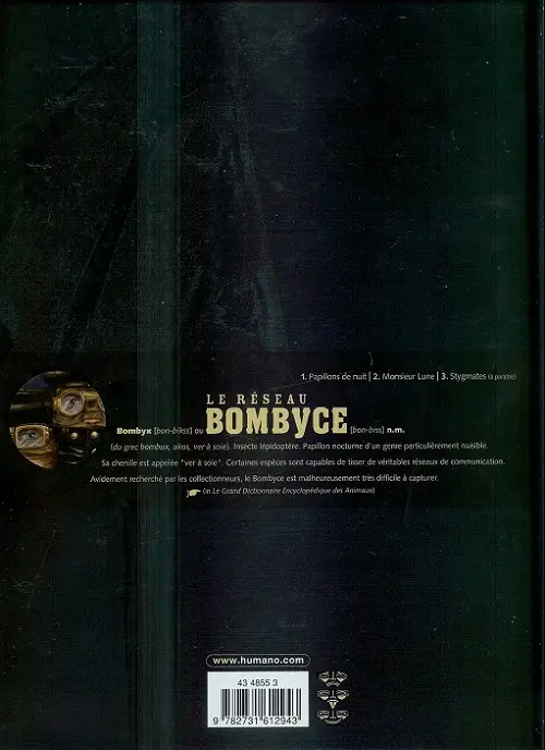 Verso de l'album Le Réseau Bombyce Tome 1 Papillons de nuit