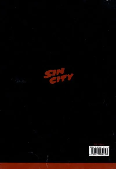 Verso de l'album Sin City Tome 3 Le grand carnage
