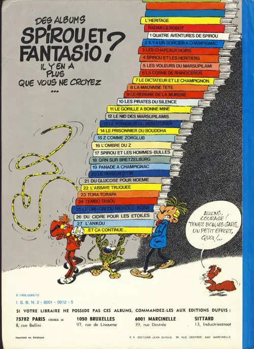 Verso de l'album Spirou et Fantasio Tome 10 Les pirates du silence